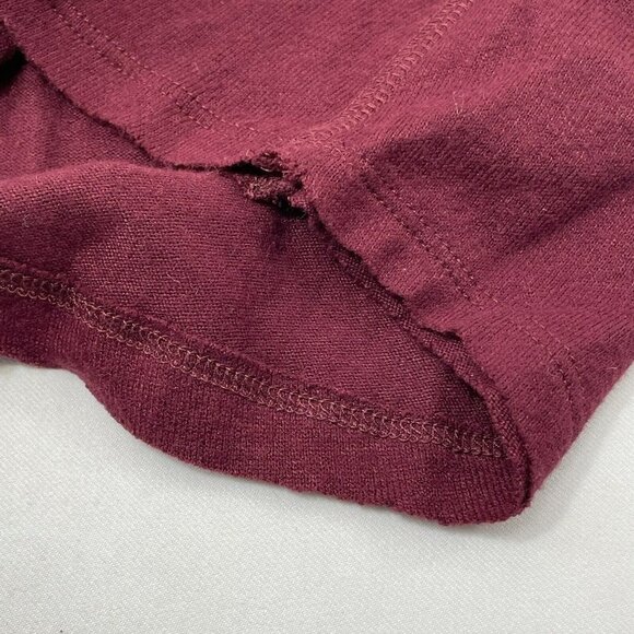 143 Story Line Up Sweater Blouse Women Size 3X Burgundy Smock Raw Long Sleeve - Picture 8 of 12
